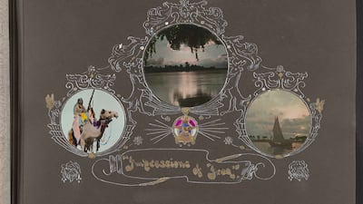 Hand drawn front page of Impressions of Iraq compiled by L Wells of RAF Hinaidi, circa 1929