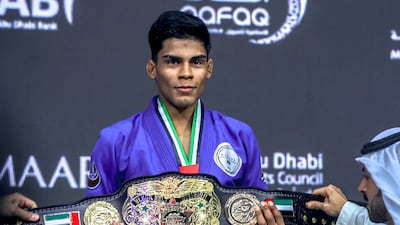 Brazilian Yuri Hendrex after winning the 56kg division