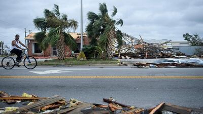 Storm damage is seen after Hurricane Michael hit in Panama City, Florida. AFP