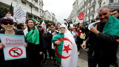 People protest against President Abdelaziz Bouteflika, in Algiers, Algeria. Reuters