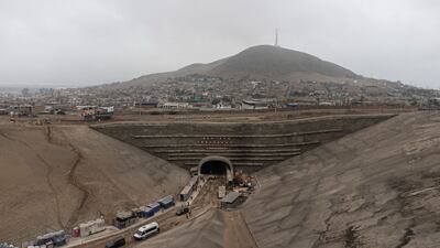 Construction work gets under way in the area where Chinese company Cosco Shipping is building a port in Chancay, some 80km north of Lima, Peru. AFP