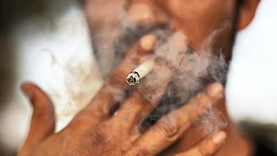 Tobacco-related diseases kill six million globally people each year, which will rise to more than eight million by 2030. Christopher Pike / The National