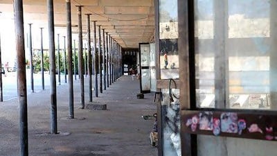 Abandoned market stalls line the walls at the Iranian Souq. Razan Alzayani / The National