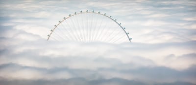 'Daylight Fog' by Ahmad Alnaji isolates and accentuates the enormity of Ain Dubai. Photo: Ahmad Alnaji