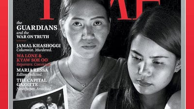 'Time' Person of the Year cover - Wa Lone and Kyaw Soe Oo