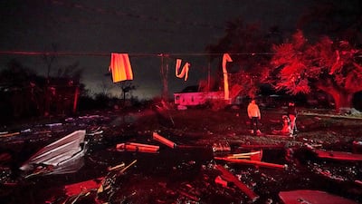 The tornado ripped down power lines and scattered debris in a part of the city that had been heavily damaged by Hurricane Katrina in 2005. AP Photo