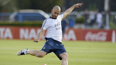 Barcelona's Javier Mascherano. AFP PHOTO/EITAN ABRAMOVICH