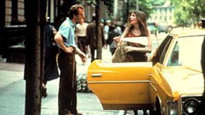 Alvy Singer (Allen) and Annie Hall (Diane Keaton) play out their ill-fated relationship with New York as an ever-present companion in the 1977 film Annie Hall.