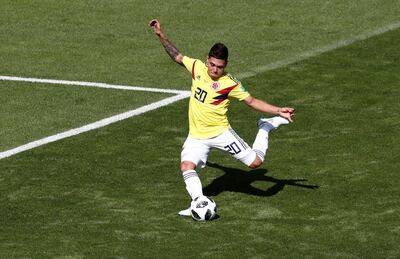 Juan Quintero scored a clever free kick in Colombia's losing effort to Japan. Damir Sagolj / Reuters