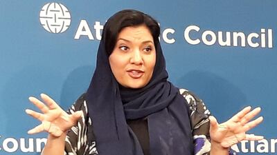 Princess Reema bint Bandar at the Atlantic Council in Washington DC. Ian Timberlake / AFP Photo
