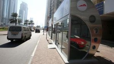 An air conditioned bus stop in Dubai. The RTA plans to buy 518 more buses at a cost of more than Dh845m.