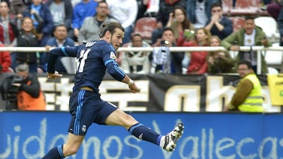 Gareth Bale scores the winner in a 3-2 victory over Rayo Vallecano. Sergio Perez/Reuters