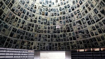 An interior view of the empty Hall of Names at the deserted Yad Vashem Holocaust Memorial Museum in Jerusalem, on April 19, 2020. Usually, the museum is crowded with people at this time of year. EPA