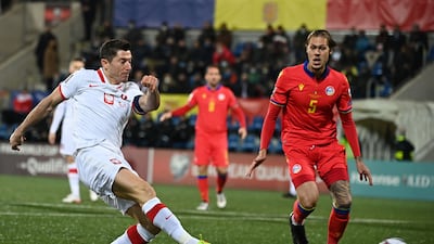 13) Robert Lewandowski (Poland) 74 goals in 128 games. Ratio: 0.58. AFP