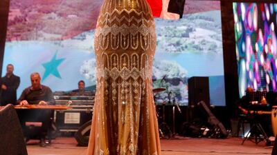 Lebanese singer and artist Carole Samaha sings in the historical citadel of Damascus during the Damascus Castle Festival, in Damascus, Syria, 13 July 2019. Photo: EPA / Youssef Badawi