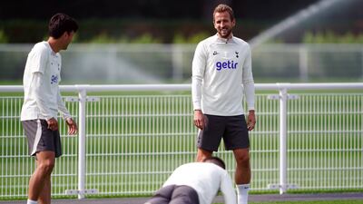 Tottenham Hotspur's' Harry Kane and Son Heung-min. PA