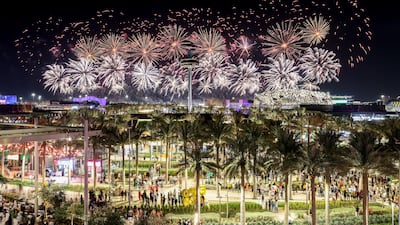 Firework display during UAE National Day and the Golden Jubilee celebrations. Photo: Expo 2020 Dubai