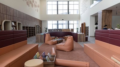The large library at the school