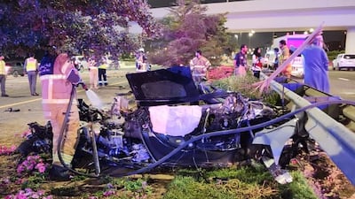 A man and a woman died in a horrific traffic accident in Dubai on Tuesday. Photo: Dubai Police