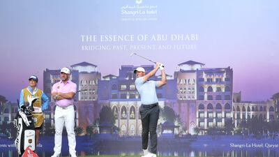 Rory McIlroy tees-off on the 4th hole during Day 2 of the Abu Dhabi HSBC Championship on Friday, January 22. Getty