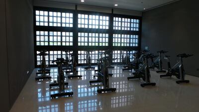 Facilities at the building include Haddins Fitness, a swimming pool and children's play area on level 4, infinity pool and community meeting space on levels 85-88, an indoor terraced garden on the 89th floor, plus another gym on the 90th floor. Courtesy Aldar