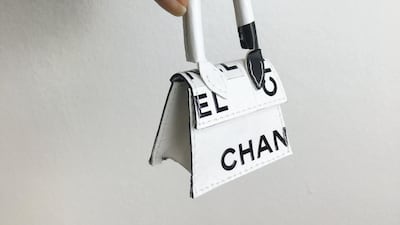 The Jacquemus Le Chiquito mini bag, made out of a Chanel shopping bag