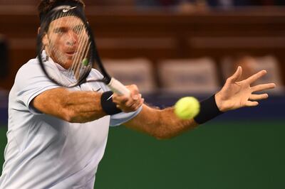 Juan Martin del Potro beat Viktor Troicki in the quarter-finals of the Shanghai Masters. Chandan Khanna / AFP