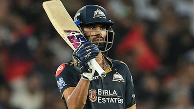 Gujarat Titans' Washington Sundar scored a fifty in the final but it wasn't enough. AFP