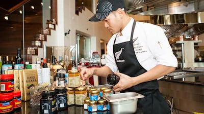 A chef cooks at the 2014 Taste New Zealand culinary competition in Dubai. Courtesy Taste New Zealand