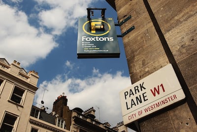 The front of Foxtons Estate Agents office on Park Lane in London. Getty Images