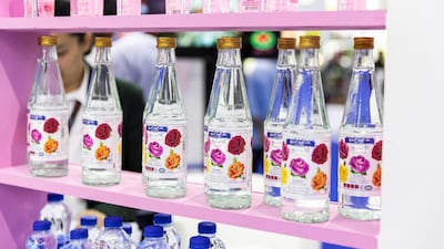 Rabee rose water at the Gulfood exhibition. Reem Mohammed/The National