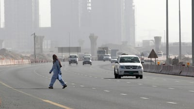 Dubai’s Al Qusais Police Station recorded 2,925 cases of jaywalking in the first five months of the year. Jaime Puebla / The National