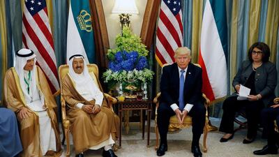 Emir of Kuwait Sabah Al-Ahmad Al-Jaber Al-Sabah meets with US president Donald Trump in Riyadh, Saudi Arabia, May 21, 2017. Jonathan Ernst / Reuters