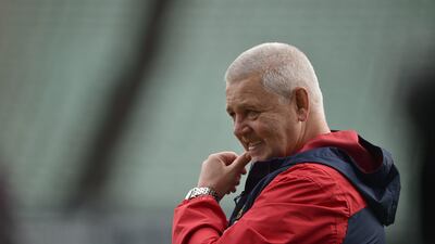 British & Irish Lions coach Warren Gatland oversees training ahead of the third and final Test against New Zealand at Eden Park on Saturday. Peter Parks / AFP