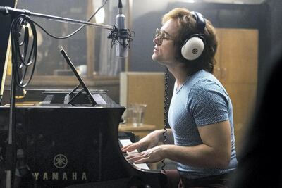 Taron Egerton as Elton John in ‘Rocketman’.