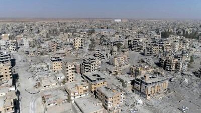 Damaged buildings in Raqqa, Syria. Amnesty International urged the US-led military coalition to investigate airstrikes that killed civilians in the campaign to liberate the city from ISIS. AP