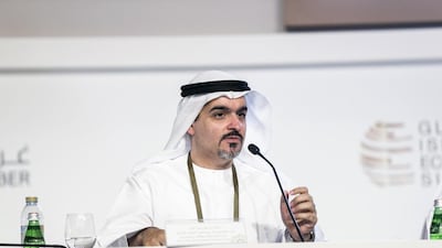 Abdulla Mohammed Al Awar, Chief Executive Officer of DIEDC, attends a press conference at the Global Islamic Economy Summit 2016. Under the patronage of Sheikh Mohammed bin Rashid, Vice President and Ruler of Dubai, the two-day summit is organised by Dubai Chamber of Commerce and Industry in collaboration with the Dubai Islamic Economy Development Center. Reem Mohammed / The National