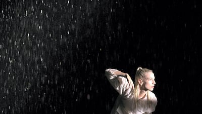 Sharjah’s Rain Room is the first permanent installation of the Random International project, and was designed by Sharjah Art Foundation and the UAE-based SpaceContinuum Design Studio in collaboration with Shape Architecture Practice + Research. Photo by Reem Mohammed / The National