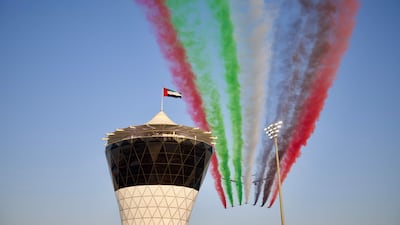 A flypast before the 2025 Abu Dhabi Grand Prix