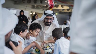 Sheikh Mohammed bin Rashid at the launch of MoFs Innovation Festival. Photo Courtesy: Ministry of Finance