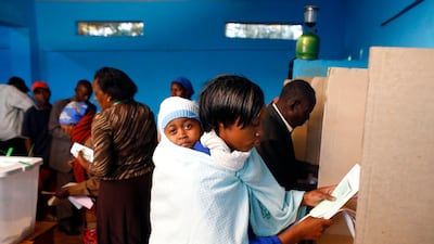 “We should prepare these voting areas sooner,� one voter said. “Confusion. All the time it’s confusion.� Marko Djurica / Reuters