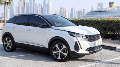 The new Peugeot 3008 Hybrid4 goes from 0 to 100 kilometres per hour in just over six seconds and has a top speed of 240kph. Khushnum Bhandari / The National