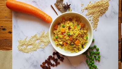 Kung Fu Rice with lightly sauteed vegetables and tofu in a mix of brown jasmine rice and black quinoa. All photos courtesy Sprout