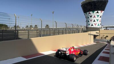 Ferrari driver Kimi Raikkonen will likely be a handful in Abu Dhabi. Christopher Pike / The National