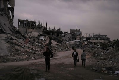 The war in Gaza has repeatedly put Mr Netanyahu's position under pressure. AP