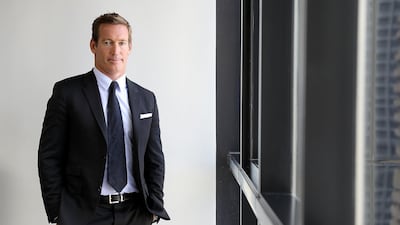 Nathan Banks, managing partner of Banks Legal, at the Banks Corporate Services office in Jumeirah Lake Towers in Dubai. Pawan Singh / The National