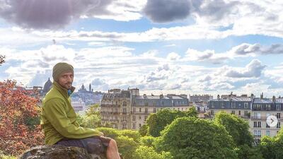He shared a picture from Parc des Buttes-Chaumont looking over Montmartre.