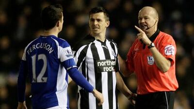 Joey Barton, centre, was denied entry to the United States.