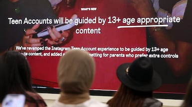 Updated guidelines to keep teenagers safe were explained by Meta experts to Instagram parent influencers in Dubai during a workshop organised by Creators HQ. Chris Whiteoak / The National