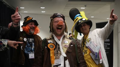 The Official Monster Raving Loony Party candidate Sir Oink A Lot attends. Reuters